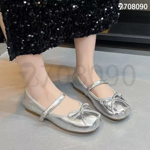 708090프렌치 플랫  얕은굽 여성 슈즈 메리제인 부드러운밑창 리본 발레 구두