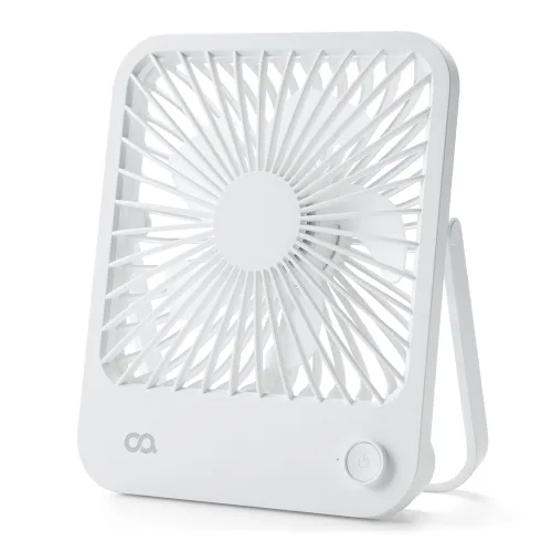 오아 스퀘어 미니 탁상용 무선 휴대용 USB BLDC 선풍기, OFN-041WH, 화이트