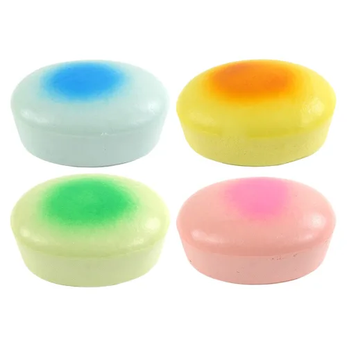 핑크풋 버터빵 스퀴시 38g 4종 세트, 핑크, 그린, 블루, 옐로우, 1세트, 38g