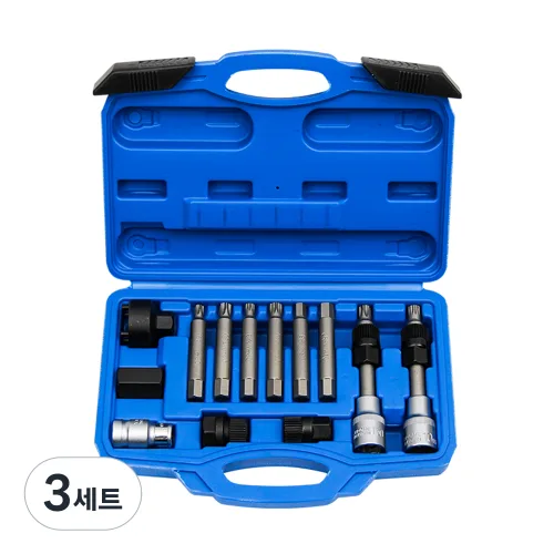 Kuntech 차량 발전기 풀리 탈착 공구 교체 수리 자동차 정비 전용 도구, 3세트, KT5075-파란색