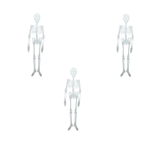 파티쇼 야광 전신 해골 모형 소, 단일색상, 3개