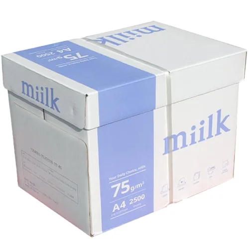 한국제지 밀크 복사용지 75g, A4, 2500개