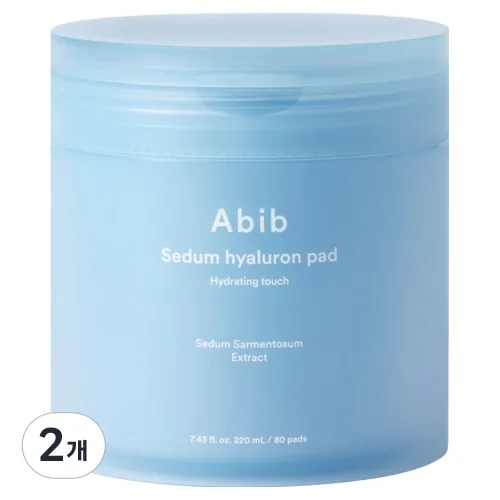 아비브 수분초 히알루론 하이드레이팅 터치 패드 220ml, 80매입, 220mL, 2개