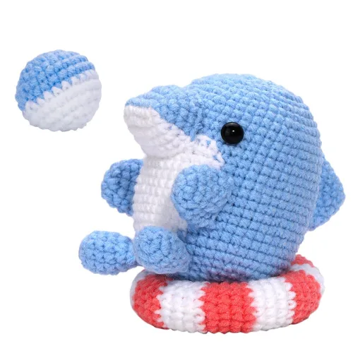 DIY 코바늘인형뜨기 손뜨개인형 패키지 올인원키트, 26 돌고래, 1세트