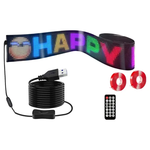 21세기트랜드 디라이브 LED 풀컬러 블루투스 전광판 플렉시블 메뉴판 매트릭스 패널 133 x 19.2 cm, 1개, 기타색