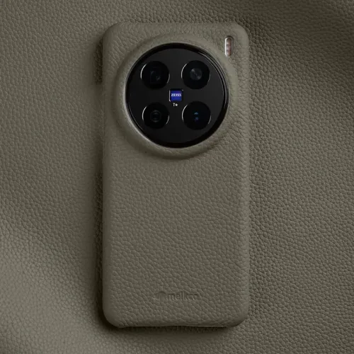 Vivo X300 Ultra X200S Pro Mini 카메라 베젤 커버 + 휴대폰 쉘용 천연 소가죽 멜코 케이스