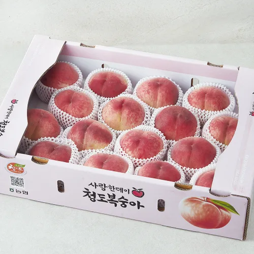 효성팜 아삭한 복숭아, 1개, 4kg(15~18입)