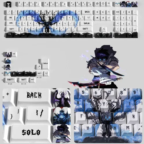 나혼렙 키캡 솔로렙 키보드 키캡 스킬 기계식 키보드 PBT 포인트 커스텀게이밍 굿즈 keycaps Esc, 1개, 성진우