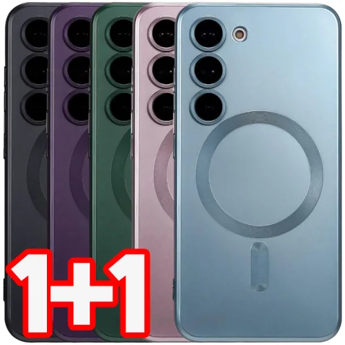 벌크온 1+1 갤럭시 S25 플러스 울트라 맥세이프 매트 무광 컬러 카메라 풀커버 케이스
