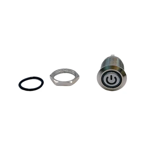 12파이 메탈 LED 푸시버튼 스위치 4핀 (12mm, 3A) 블루 셀프리셋 방수버튼