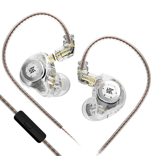 Keephifi KZ EDX Pro 게이밍 이어폰 IEM 이어 모니터에 1DD 유선 연결, 10mm 다이내믹 드라이버 포함 베이스 사운드, 투명