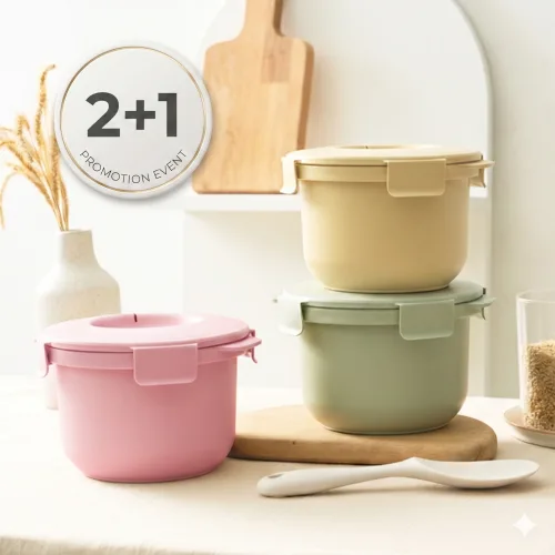 [3세트] 칼로볼 전자레인지 저당밥솥 국산 다이어트 찜기 자취생 저칼로리, 크림+그린+핑크, 1세트