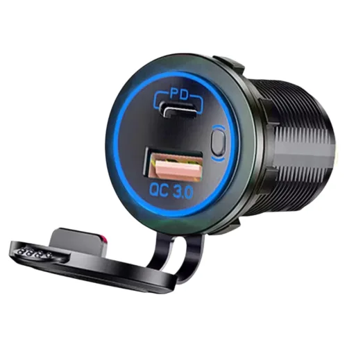 파워뱅크용 3A 멀티USB 방수방진 시거소켓 12-24V, 1개