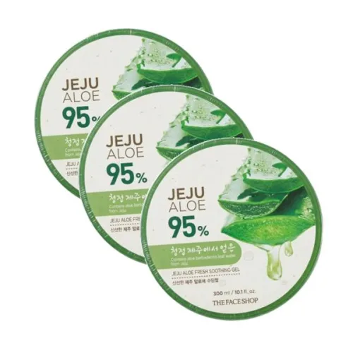 신선한 제주 알로에 수딩젤 더페이스샵 300ml 3개