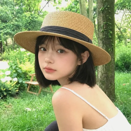 어반플로우 여성 여름 라탄 밀짚 왕골 모자 스트로햇