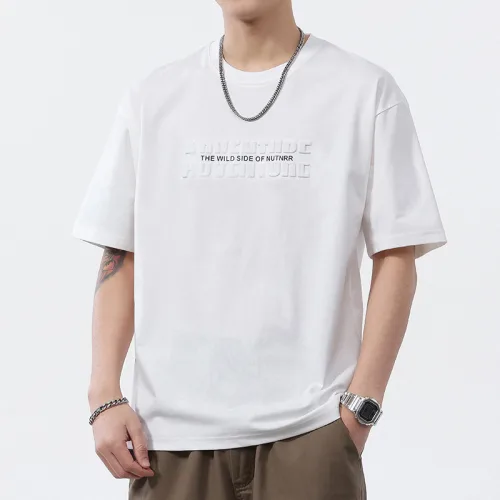 BROWMODA 남성 반팔티 프린팅 빈티지 데일리 오버핏 반팔 티셔츠