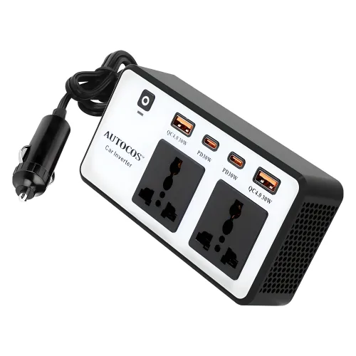오토코스 N1-7 차량용 초고속 충전 시거잭 멀티 인버터 200W PD30W DC 12V(IN) - 220V(OUT), 1개