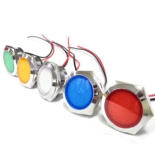 12V 24V LED 램프 표시등 판넬 경고등 22MM, 1개, 녹색
