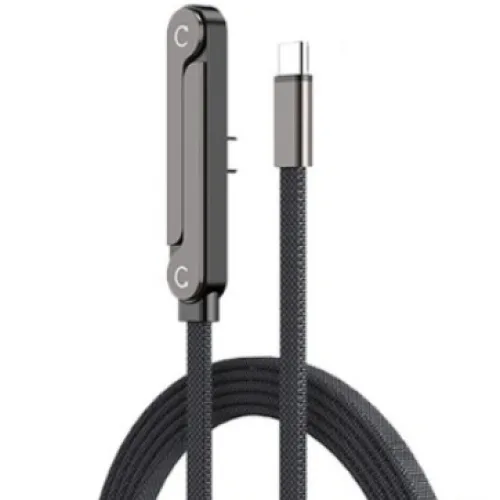 240W 초고속충전 C타입 L자형 케이블 거치대 일체형 나일론 브레이드, 1개, 블랙, 1.5m