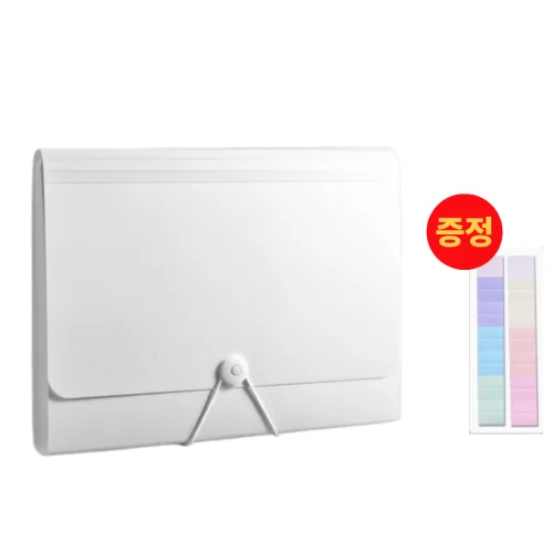 지나로 고품격 대용량 13칸 아코디언 파일케이스, 1개, 화이트