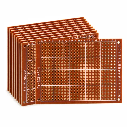 DIY PCB 기판 범용 회로 보드 납땜용 브레드보드 만능기판 5x7cm, 10개, 단일상품
