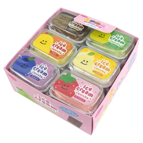 핑크풋 아이스크림 스퀴시 37g x 6종 x 2p 세트, 초코, 말차, 망고, 바닐라, 블루베리, 딸기, 1세트