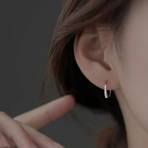 해피파이 925은 스털링 큐빅 귀걸이