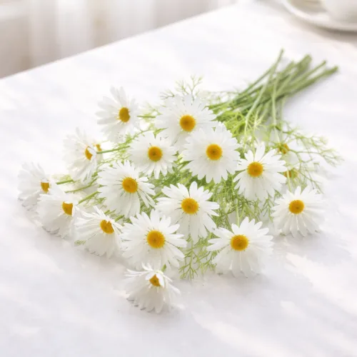 하스몰 데이지조화 조화꽃다발 인테리어조화 플라워장식, 10개, 화이트