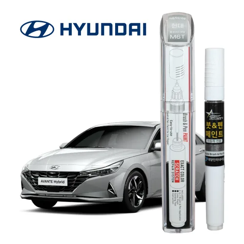 현대자동차 붓펜 페인트 자동차 도색용 M6T 플루이드메탈, 1개