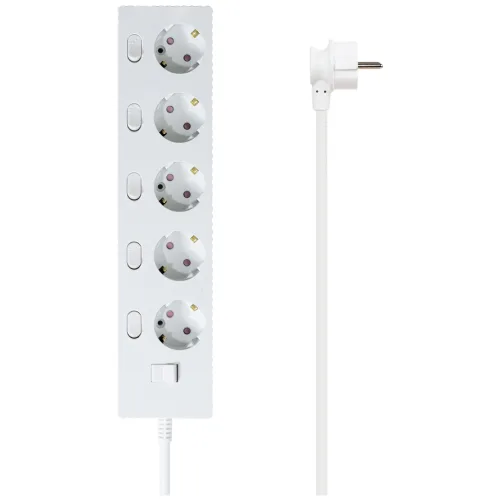 파워존 자동소화 4000W 고용량 웨이브 개별스위치 과부하차단 5구 멀티탭 50cm 1.5m 3m 5m 7m, 1개