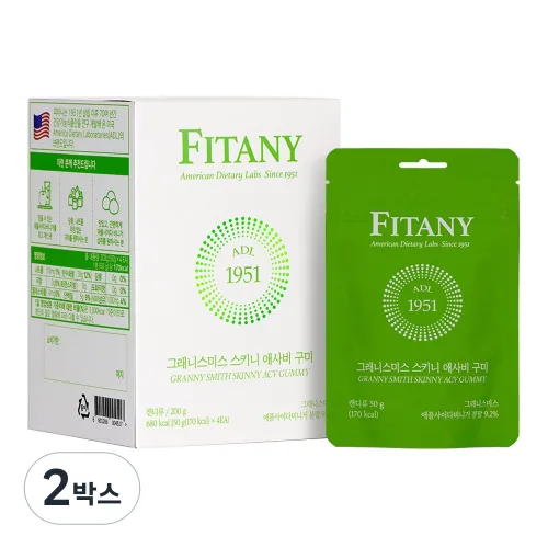 [FITANY] 피타니 그래니스미스 스키니 애사비 구미, 200g, 2박스