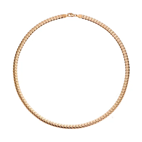 펠리체골드 14K,18K 모던 커브 목걸이 5mm(+선물포장) 부모님선물 스네이크 체인 할로우 볼드 레이어드 기념일 선물