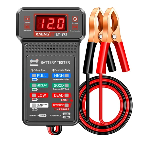 ANENG BT172 12V 자동차 배터리 테스터기 LCD 전압계 발전기 충전 시스템 점검기, 1개