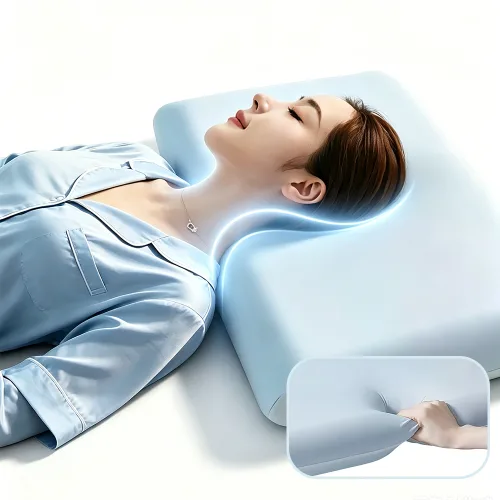 Tixeepled 경추베개 맞춤형 베개 메모리폼 슬로우 리바운드 베개, 화이트, 1개