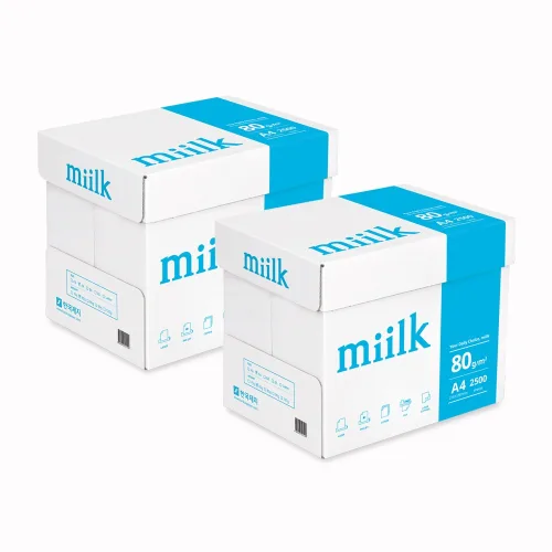 한국제지 밀크 복사용지 80g, 5000개, A4