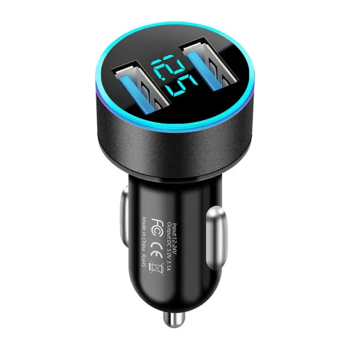 모가비 퀵차지 3.0 듀얼 고속 차량용 충전기 USB , C타입 충전기 2 포트, 블랙, A타입  ( USB +USB )