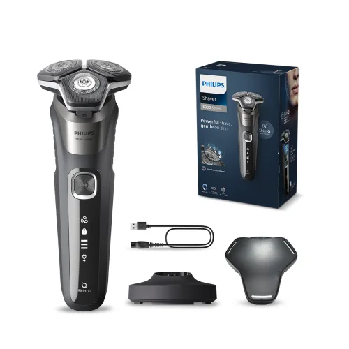 필립스 SkinIQ 5000 시리즈 전기면도기, S5887/29, 카본 그레이