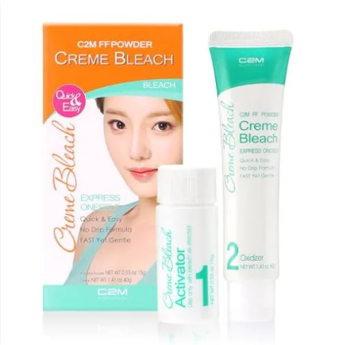 C2M 에프에프 파우더 크림 블리치 눈썹탈색제 눈썹염색, 55g, 2개