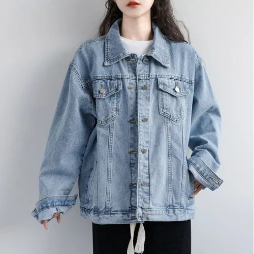 퀸앤조이 레아엔 베이직 워싱 데님 자켓