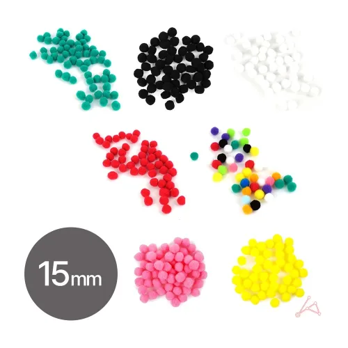 현아쇼 HAS 뿅뿅이 15mm 폼폼 공예 만들기재료 핸드메이드소품