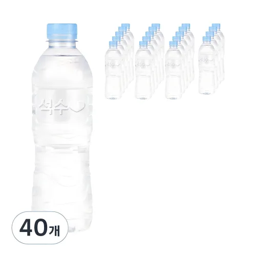 석수 무라벨, 500ml, 40개