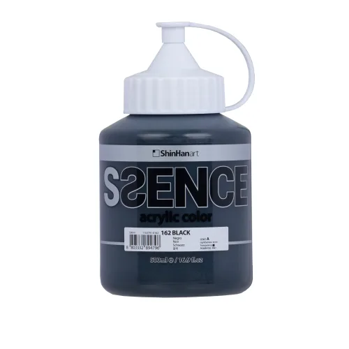 신한에쎈스 A시리즈 Bottle 아크릴컬러 물감 블랙 162, 500ml, 1색