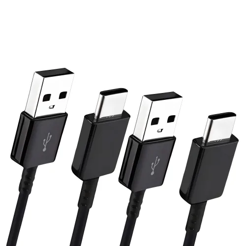 [1+1] 삼성 정품 C타입 고속 충전케이블, 데이터 통신케이블, 블랙, 화이트 1.5m, 1m, 블랙+블랙, 2개, 150cm