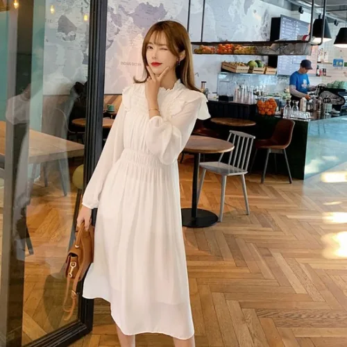 레이스원피스 코디피셜 엔젤 프릴 레이스 긴팔 롱원피스