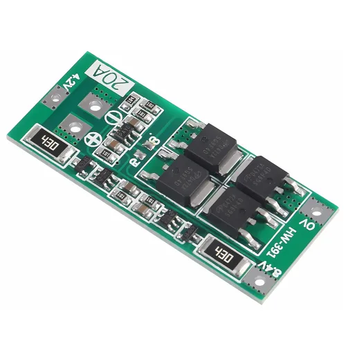 2S 20A BMS 7.4V 18650 리튬 배터리 셀 보호회로 밸런스 보드, 1개