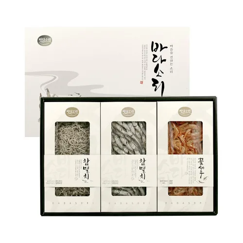 바다소리 보람6호 선물세트 (세멸220g+꽃새우130g+대멸230g), 10개