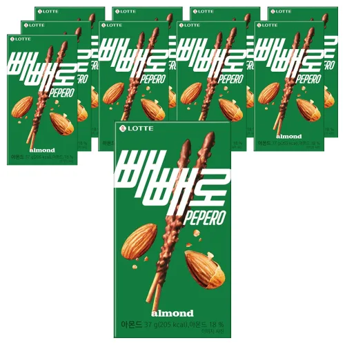 빼빼로 아몬드, 37g, 10개