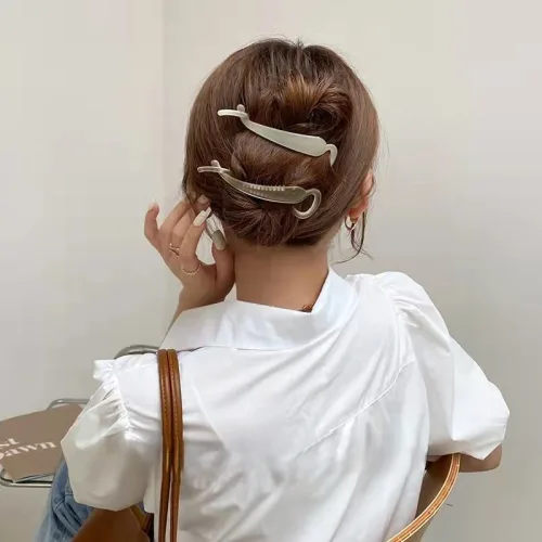 유광무광 10종 커브바나나핀 심플 꼬임 집게핀