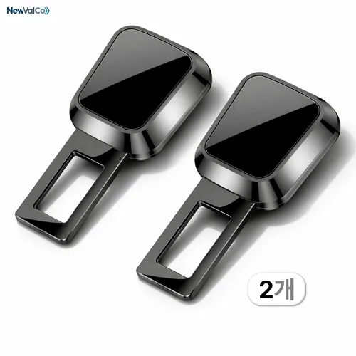 뉴밸코 차량용 프리미엄 안전벨트 연장클립 2p, 2개, 블랙