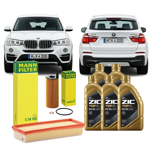 BMW X4 20d 14.04-18.03 X4 20d xLine xDrive F26 B47D20 디젤 엔진오일세트 만필터+지크탑, 1L
